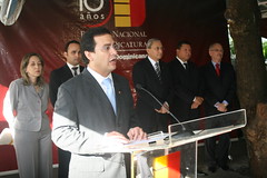 Henry Molina durante su discurso el 12 de Enero de 2009 en la ENJ