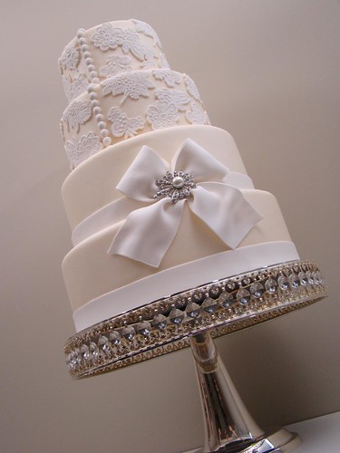 Lace Designs For Cakes. Lace Wedding Cake inpired by
