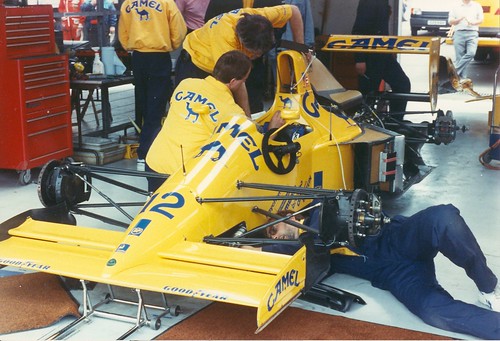 Martin Donnelly Silverstone 1990 Claire Tags pits martin lotus camel 