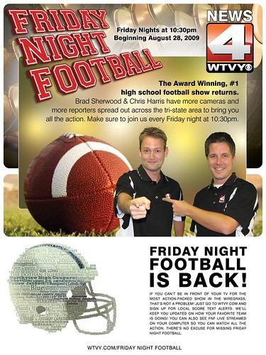 "Friday Night Football" Full Page Ad v.1
