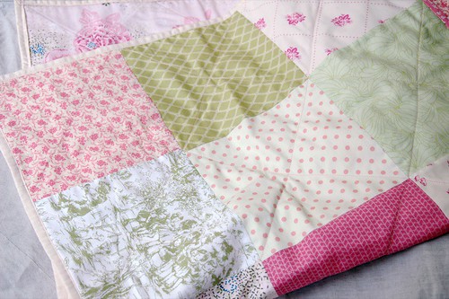 pink+green quilt fini