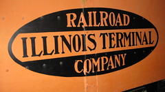 The Illinois Terminal Railroad corporate logo. The Illinois Railway Museum. Union Illinois. Friday, July 3rd 2009.