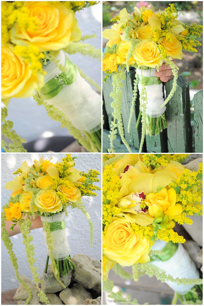 yellow bride bouquet