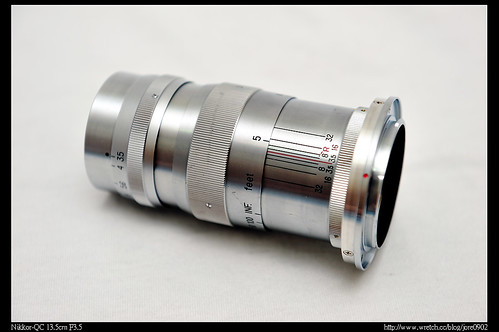 你拍攝的 Nikkor-QC 13.5cm F3.5。
