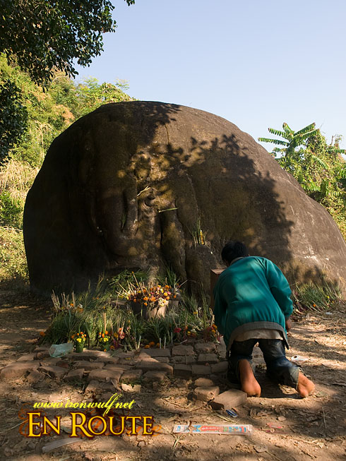 Wat Phu Champasak Festival Elephant Stone