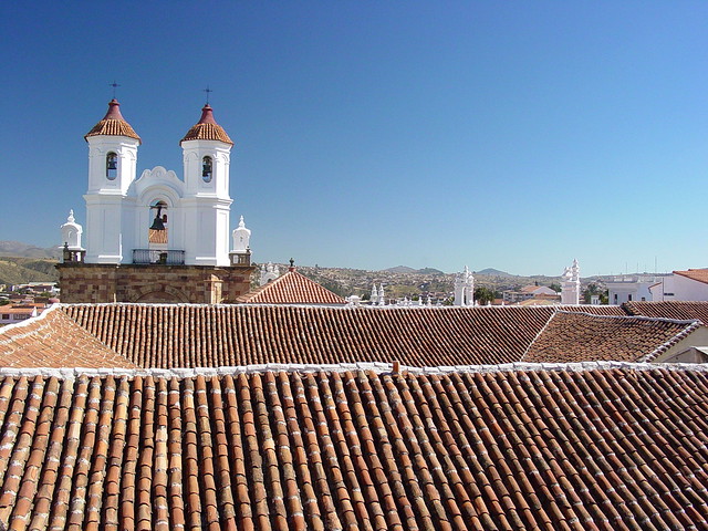 Tiled Roofs and Cathedral - Historic Center - Sucre - Bolivia