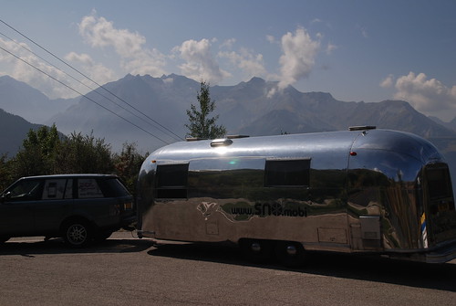 first 1966 Airstream to climb Alpe dHuez ? - someone call Norris McWerter