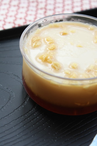 Soja milk pudding with sweet ginger soja sauce