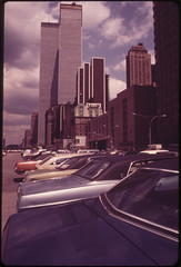 The Newly Constructed Towers of the World Trade Center Seen From the South Side on West Street 05/1973