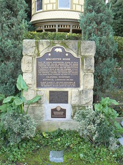 Plaque in front of the Winchester House
