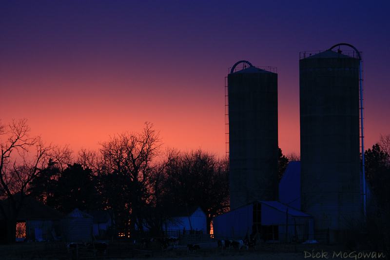Kansas Farm + Sunset