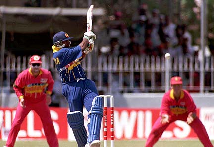 Sri Lanka World Cup 1996. Sri Lankan batsman Aravinda de