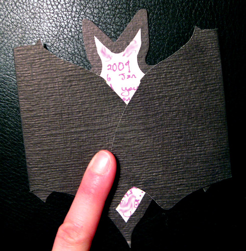 Bat card folded