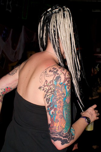 girls with arm tattoos. Japanese arm tattoo