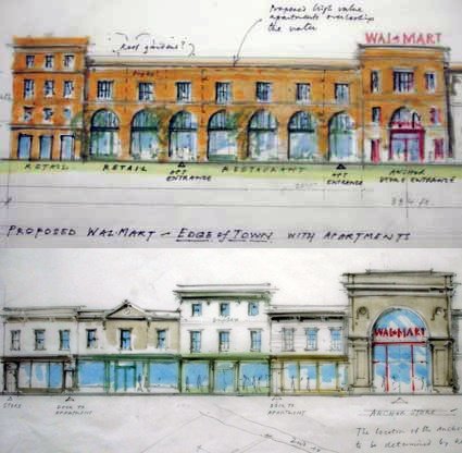 rendering of improved big-box design (by: Ben Pentreath for Mississippi Renewal)