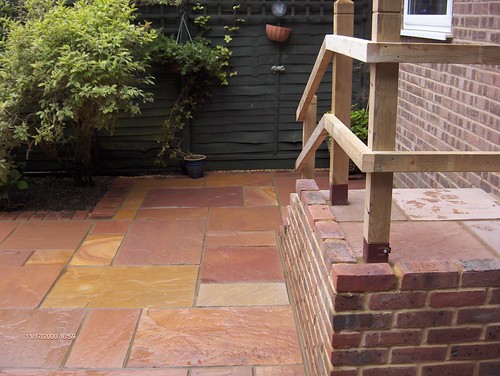 Indian Sandstone Patio and Lawn Image 25