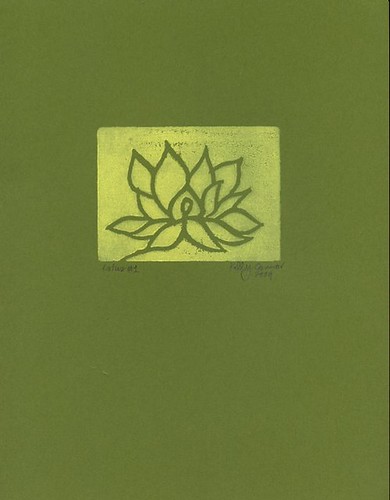 Lotus #1: Yellow on green.