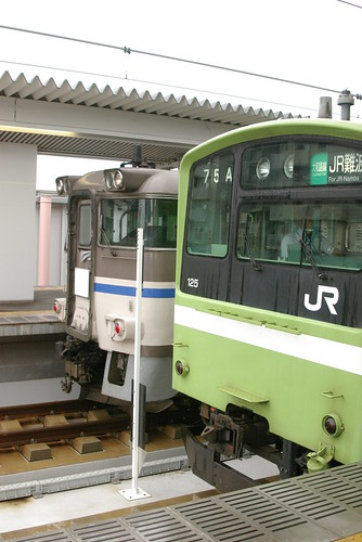 JRW kiha181series(left)+201series(right) in Nara,Nara,Nara,Japan 2009/7/28