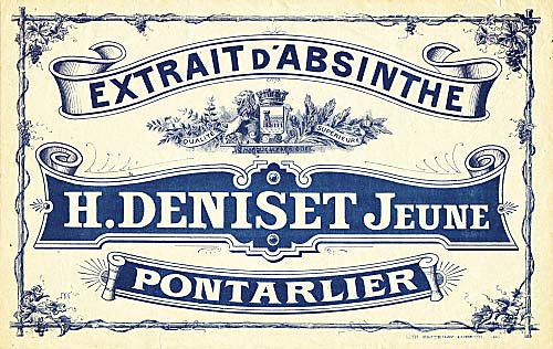 H.Deniset Absinthe crate label. by Double--M
