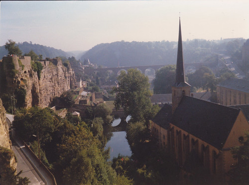 Luxembourg: Looking over Pulvermuhle from the city walls