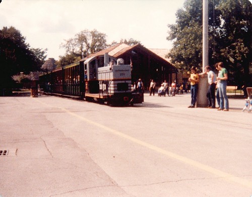 Chicago's Brookfield Zoo train. ( Gone.) Brookfield Illinois . September 1982.