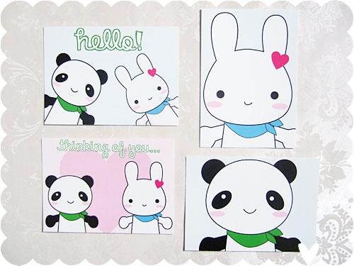 Super Cute Kawaii postcard set