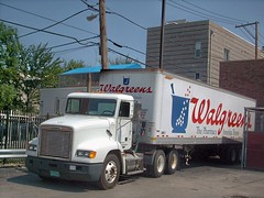 Walgreens Drug Store delivery in progress. Chicago Illinois. August 2007.