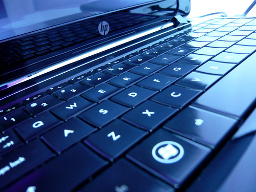 Backlit keyboard closeup