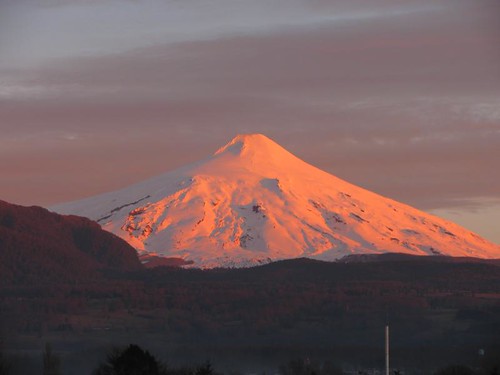 Villarrica Volcano at sunset