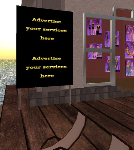 Ads for rent at the docks