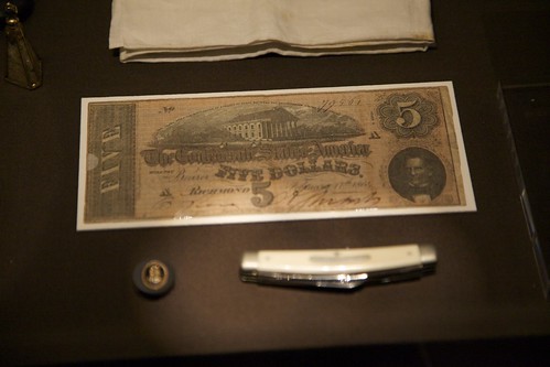 Confederate Five Dollar Note (from Lincoln's Pockets)