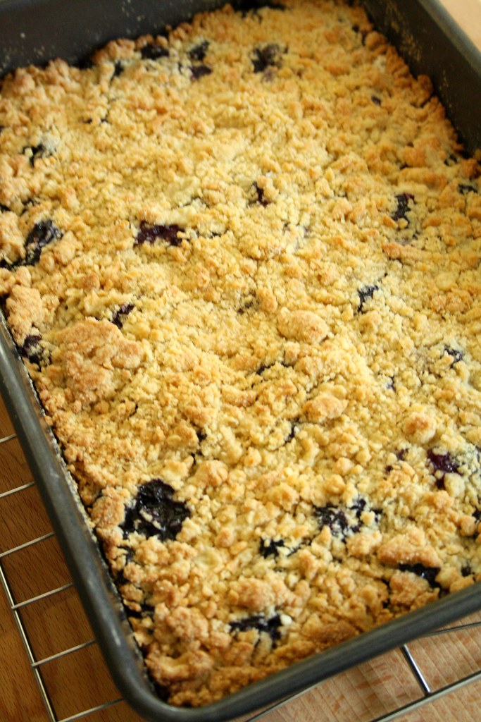 Spiked Blueberry Crumb Bars