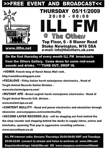ILL FM - November 5th 2009, Vomir + more...