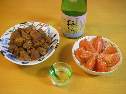 Sake and tsumami