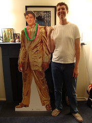 Pete and cardboard Elvis