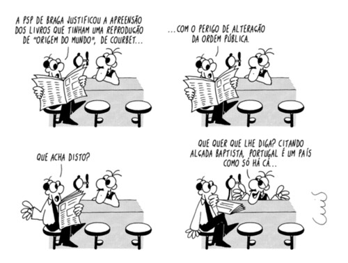 Cartoon do Jornal Público sobre o Caso Coubert
