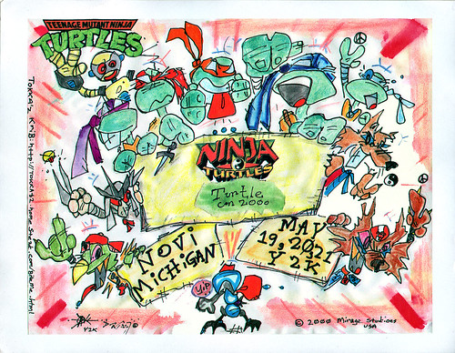 TMNT "Turtle - CON" Y2K, Motor City Comic Con ..print by tOkKa (( 2000 ))