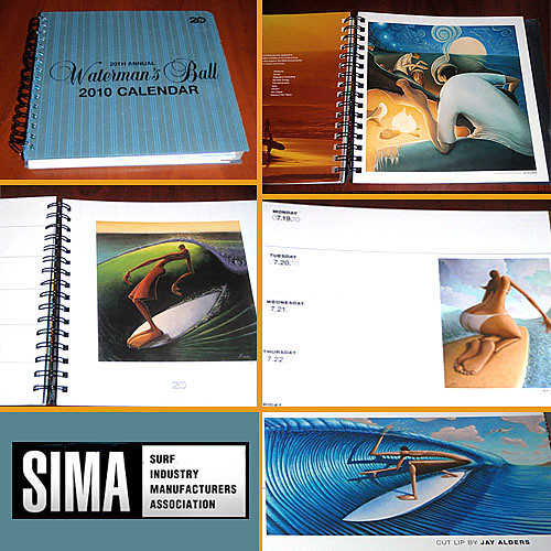 SIMA 2010 Calendar featuring Jays Surf Art