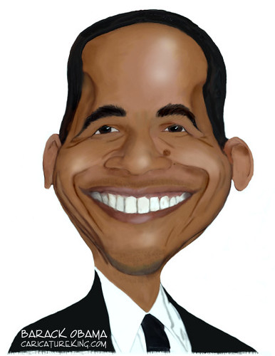 Caricature of Barack Obama