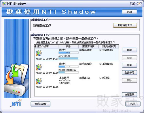 NTI Shadow UI