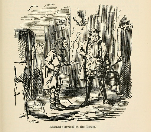024-El rey Edward a su llegada a la Torre de Londres