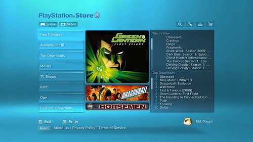 PlayStation Video Store Update 8/7