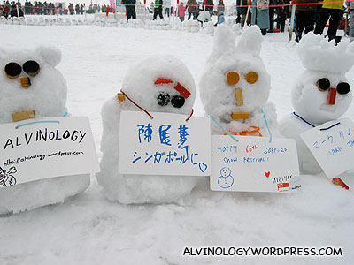 Snowmen gathering