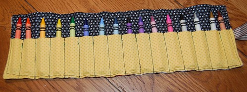 inside of crayon roll