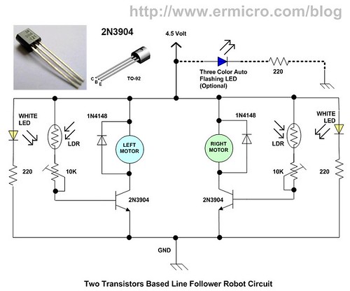 Build Your Own Transistor Based Mobile Line Follower Robot (05)