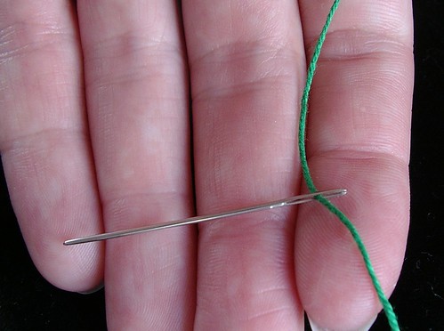 crewel needle for weave in