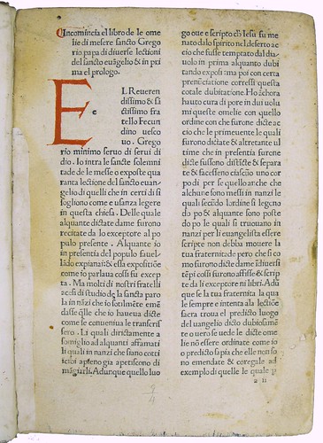 Coloured initial in Gregorius I, Pont. Max.: Homiliae super Evangeliis
