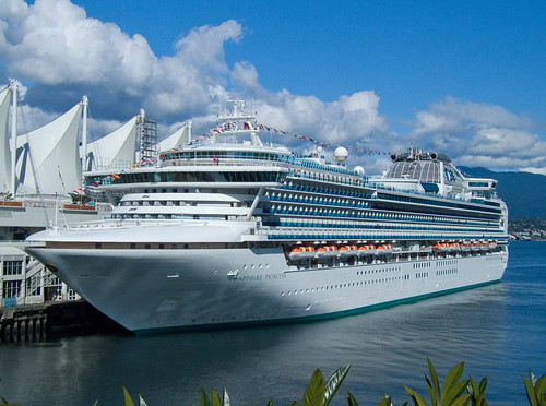 Sapphire Princess, Princess Cruises. At port in Vancouver.