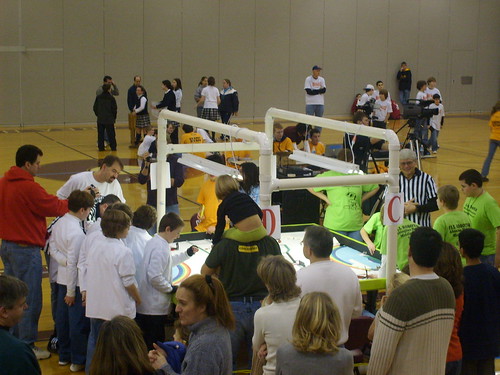 Lego robot fields during competition