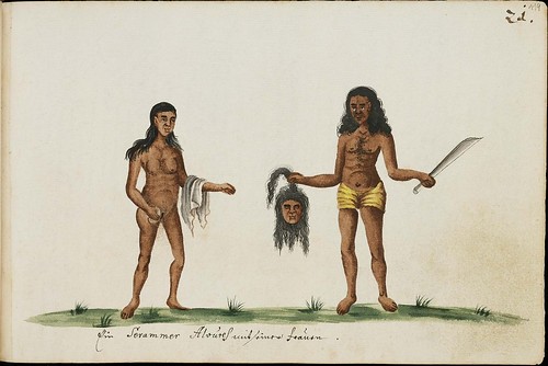 2 natives with severed head